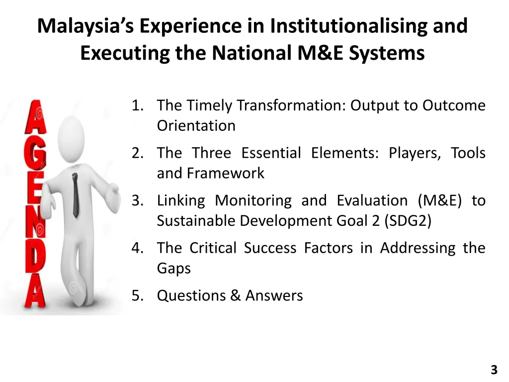 malaysia s experience in institutionalising