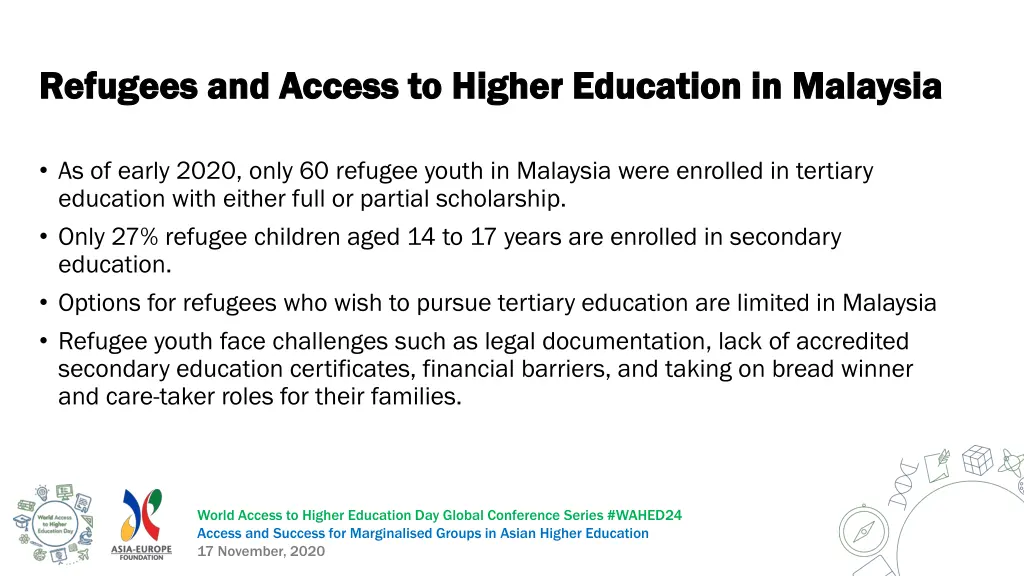 refugees and access to higher education