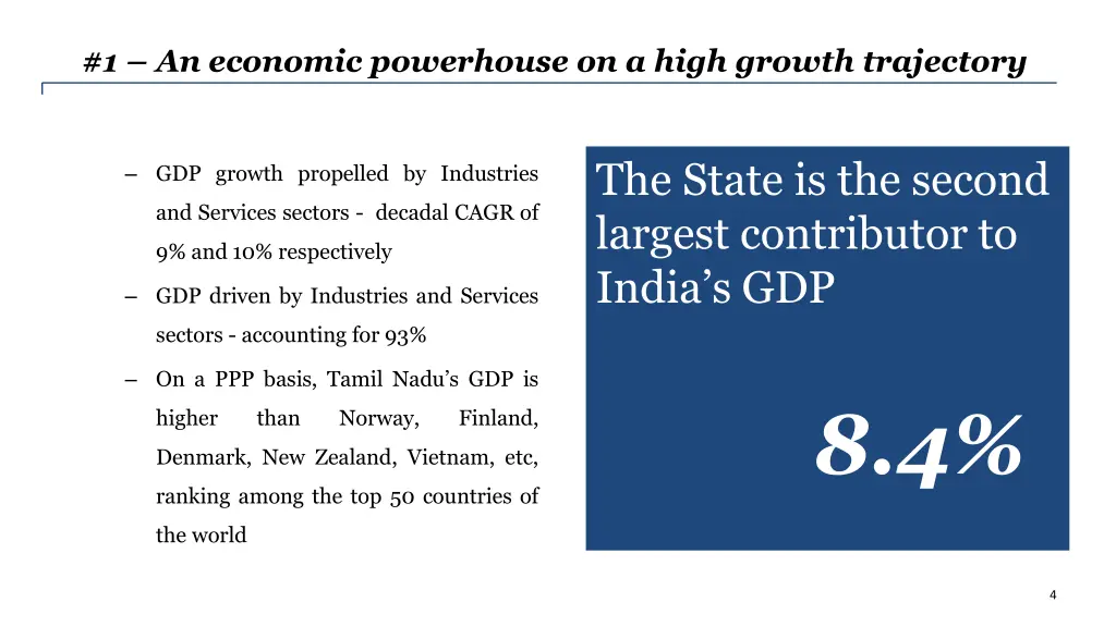 1 an economic powerhouse on a high growth