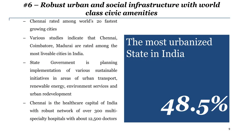 6 robust urban and social infrastructure with