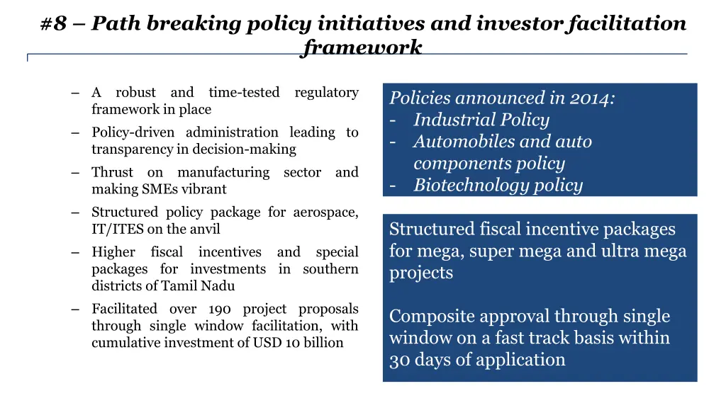 8 path breaking policy initiatives and investor