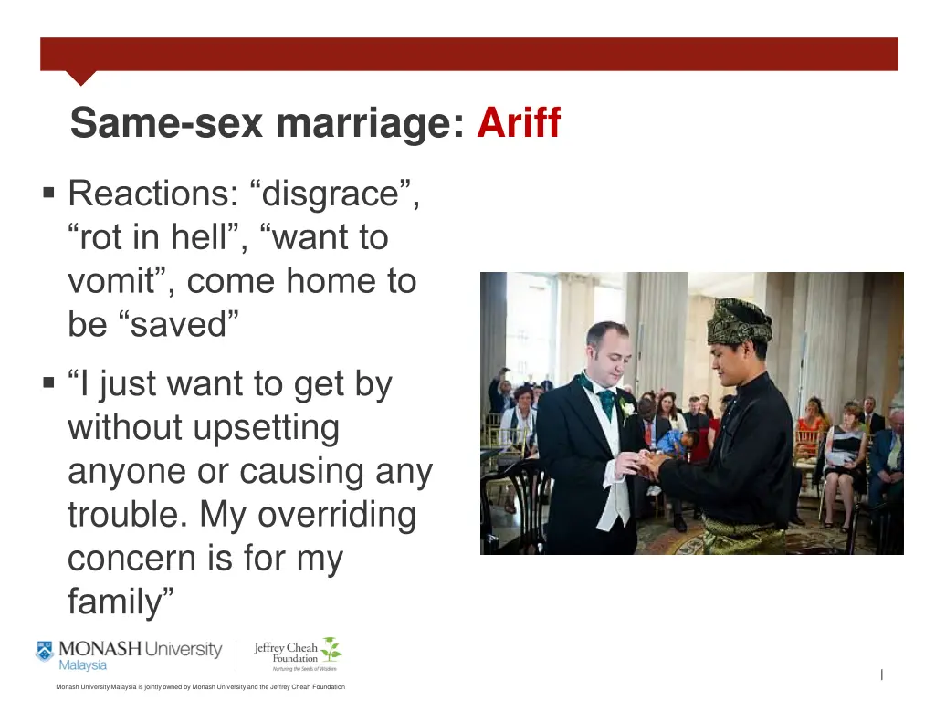 same sex marriage ariff