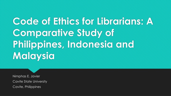 code of ethics for librarians a comparative study