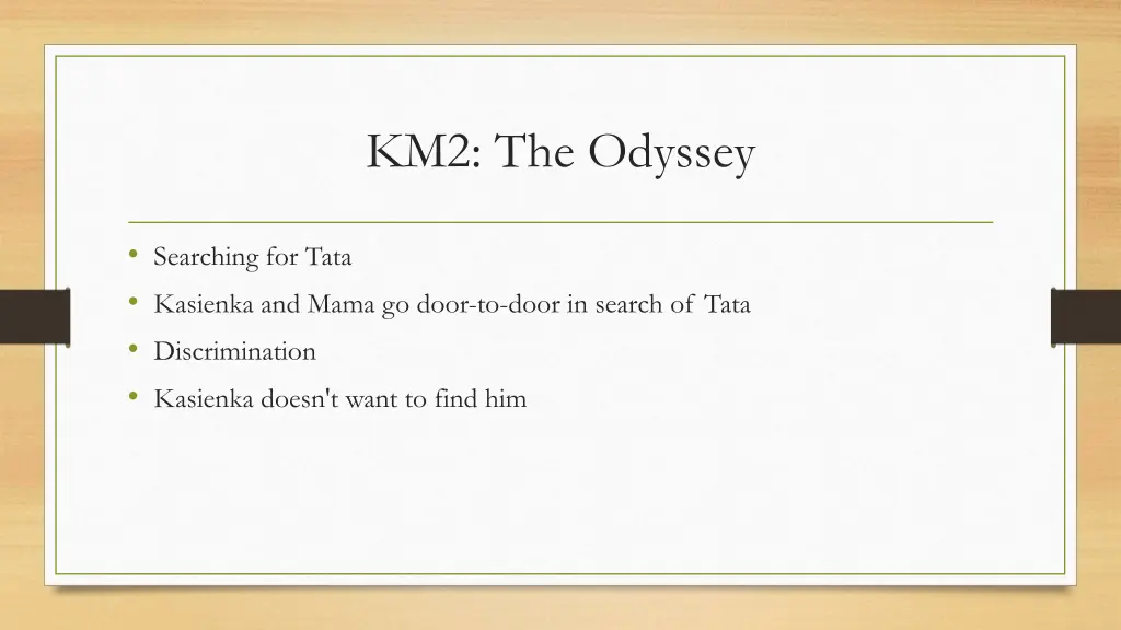 km2 the odyssey