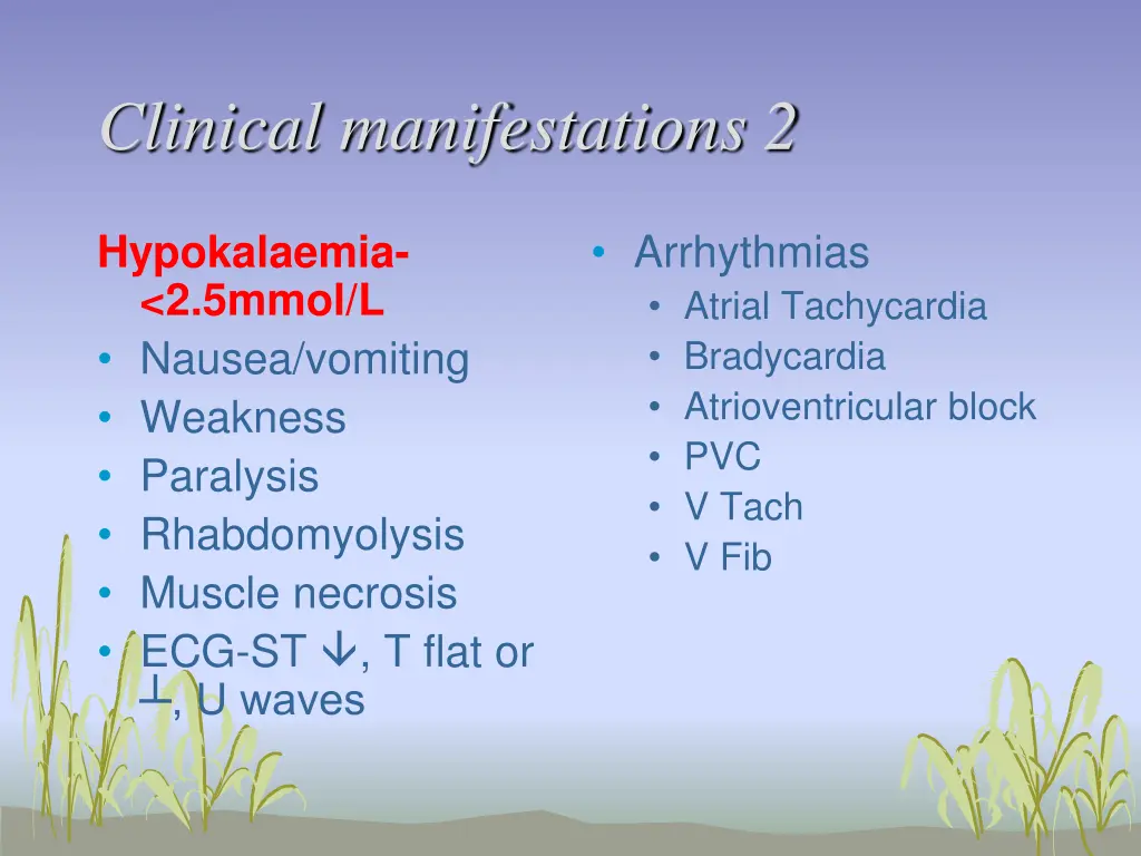 clinical manifestations 2