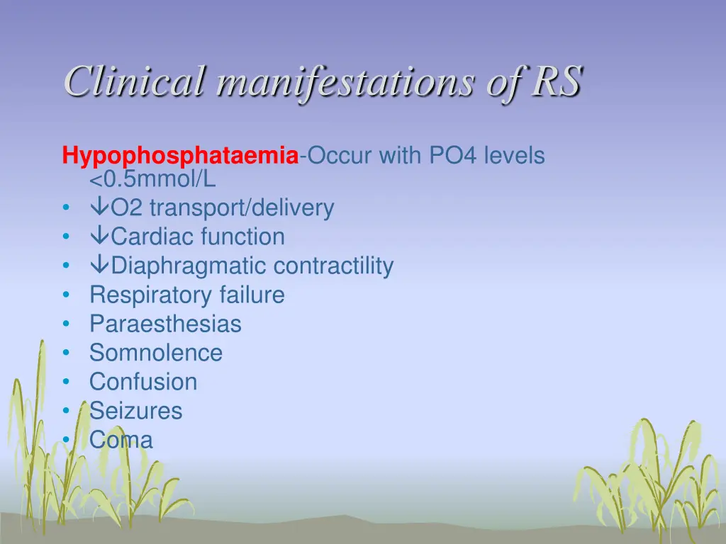 clinical manifestations of rs