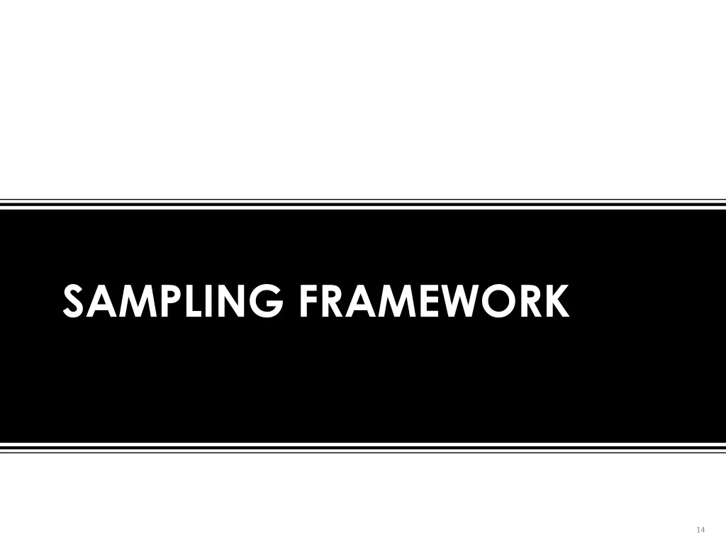 sampling framework