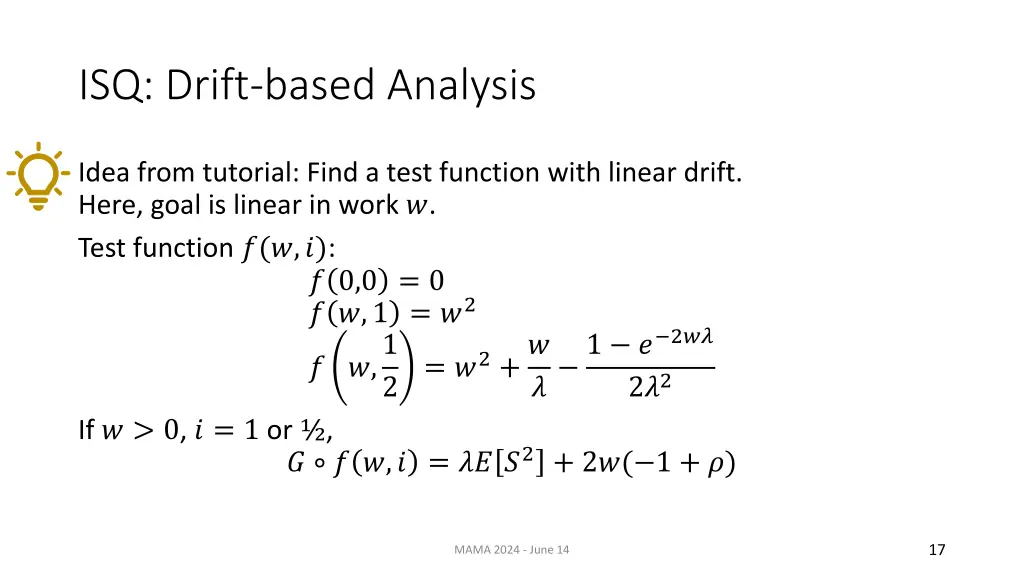 isq drift based analysis