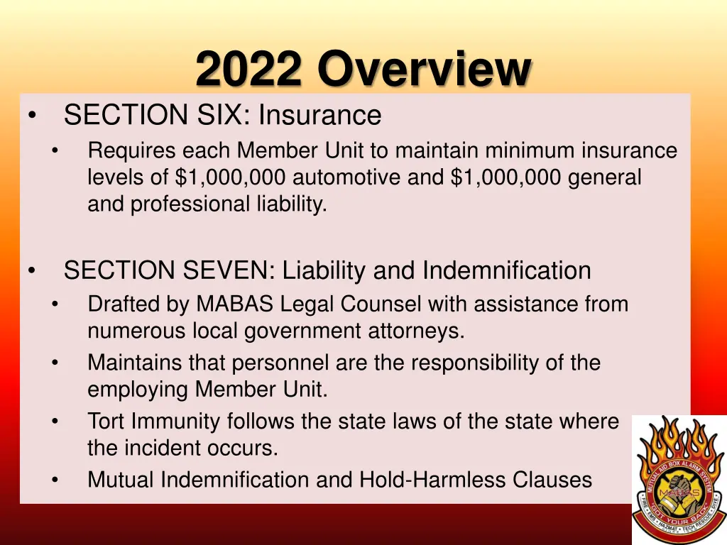 2022 overview section six insurance requires each