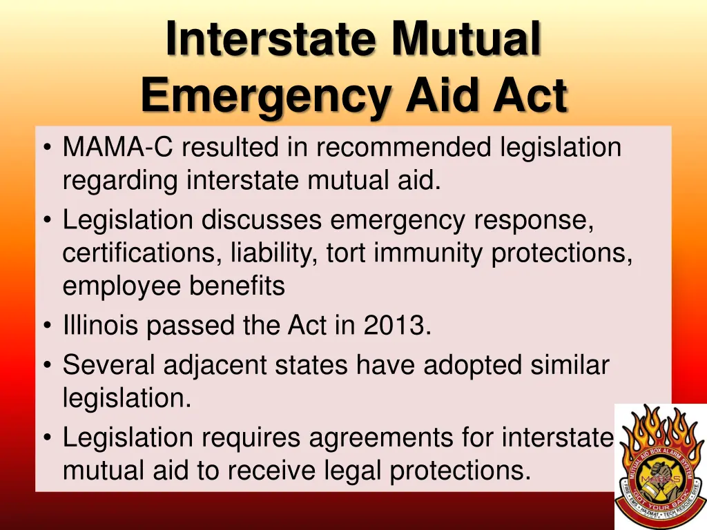 interstate mutual emergency aid act mama