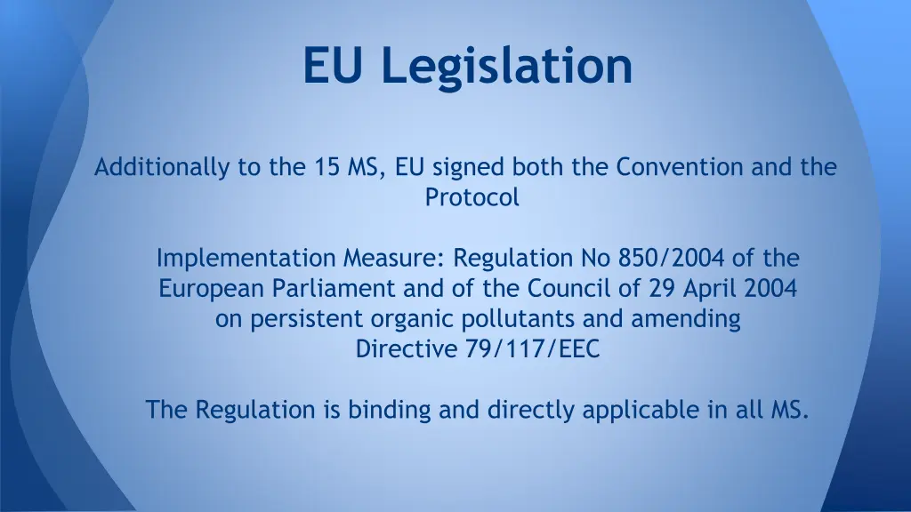 eu legislation 1