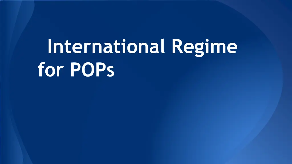 international regime for pops