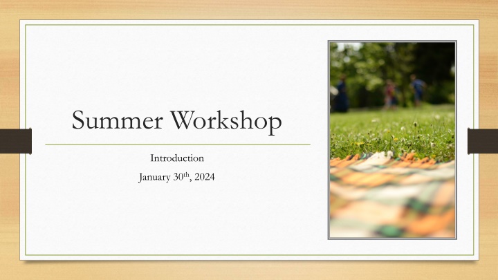 summer workshop