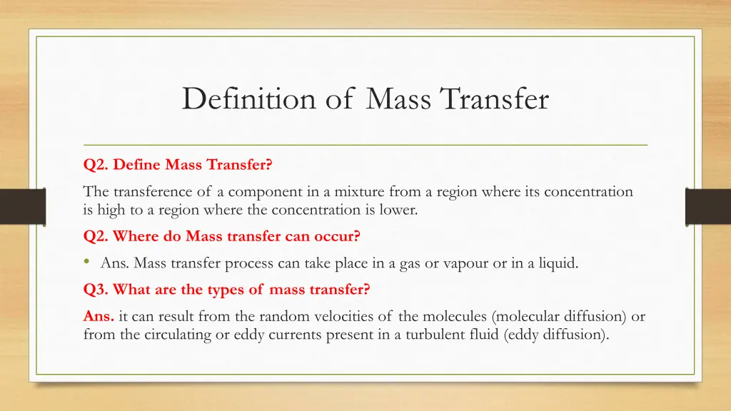 definition of mass transfer