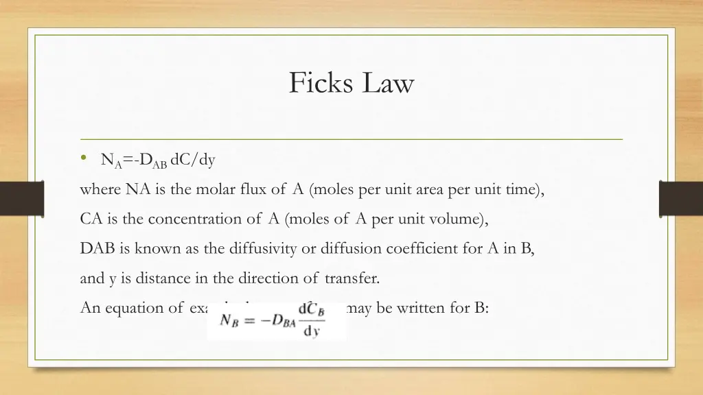 ficks law