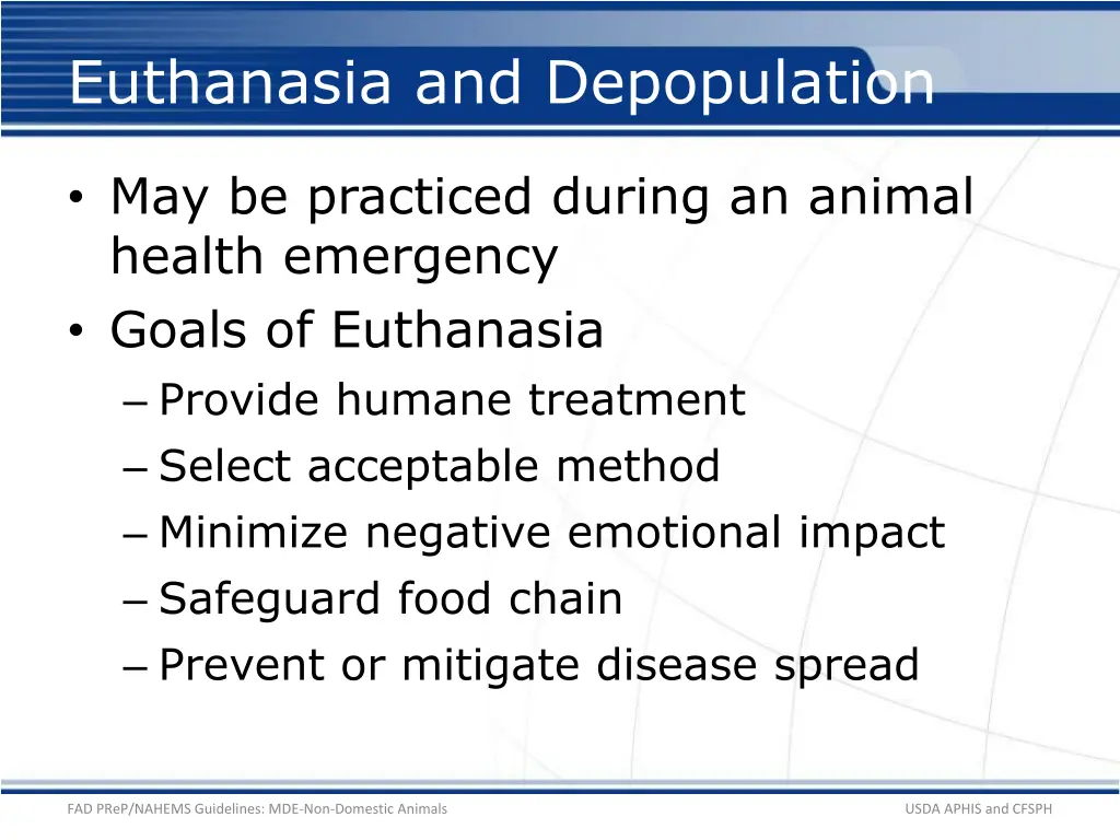 euthanasia and depopulation 1