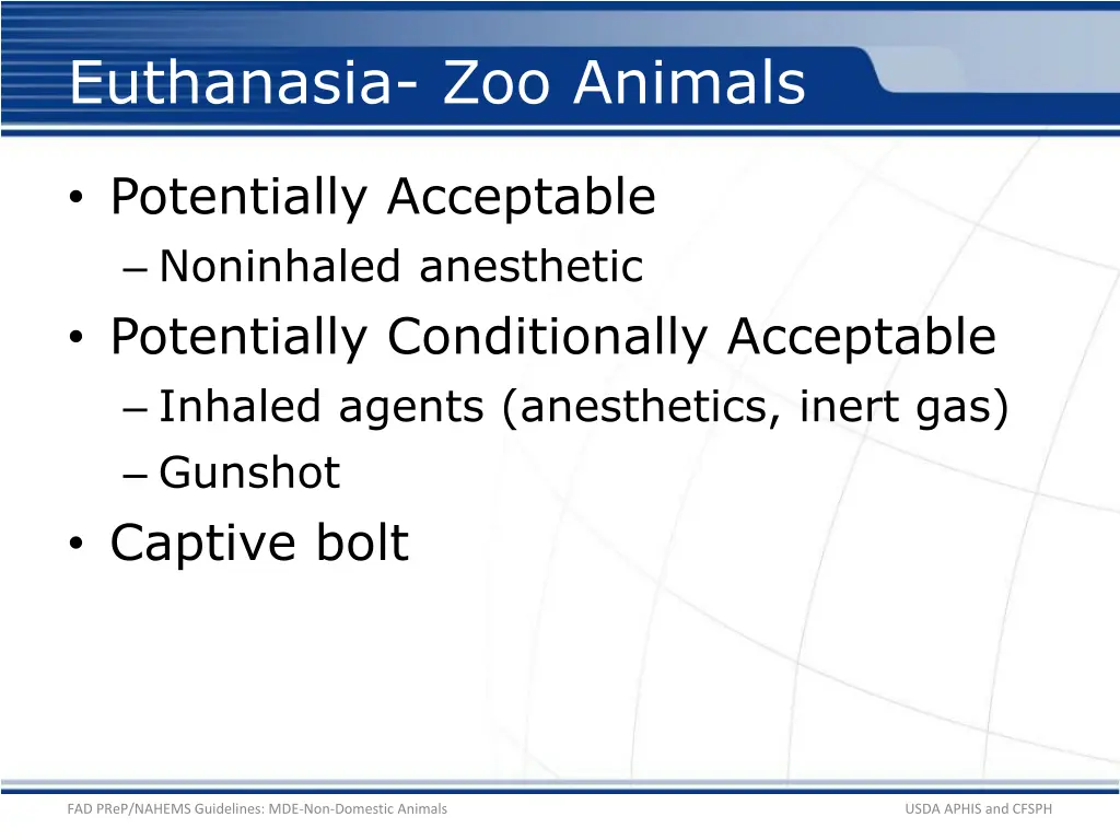 euthanasia zoo animals