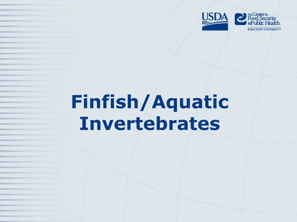 finfish aquatic invertebrates