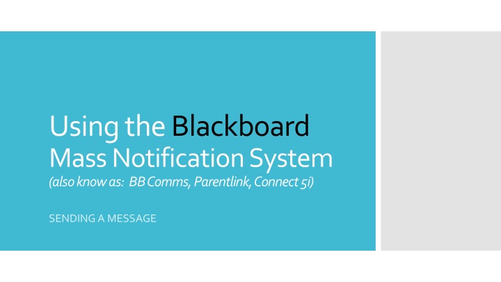 using the blackboard mass notification system