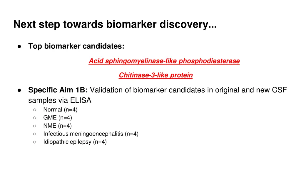 next step towards biomarker discovery