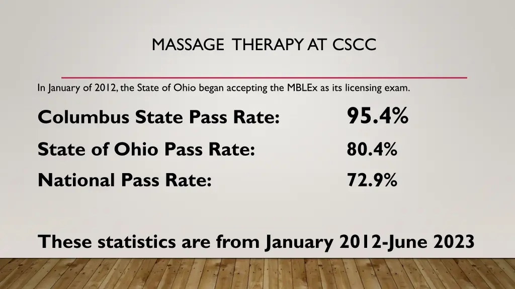 massage therapy at cscc