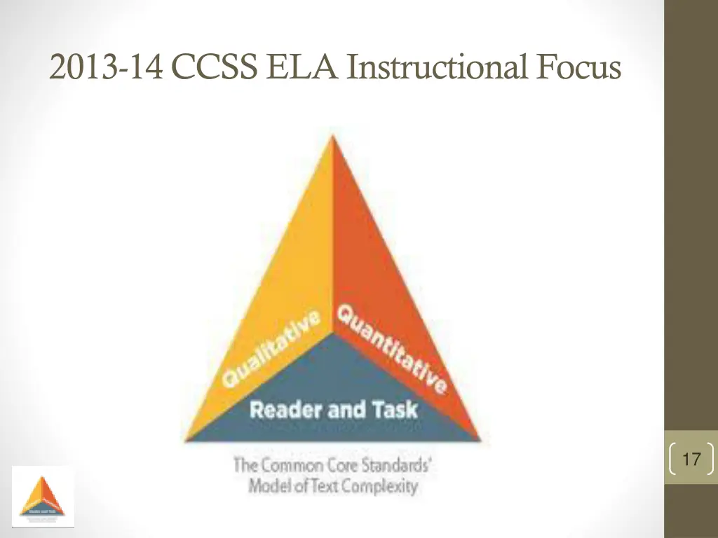 2013 14 ccss ela instructional focus