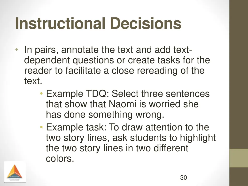 instructional decisions