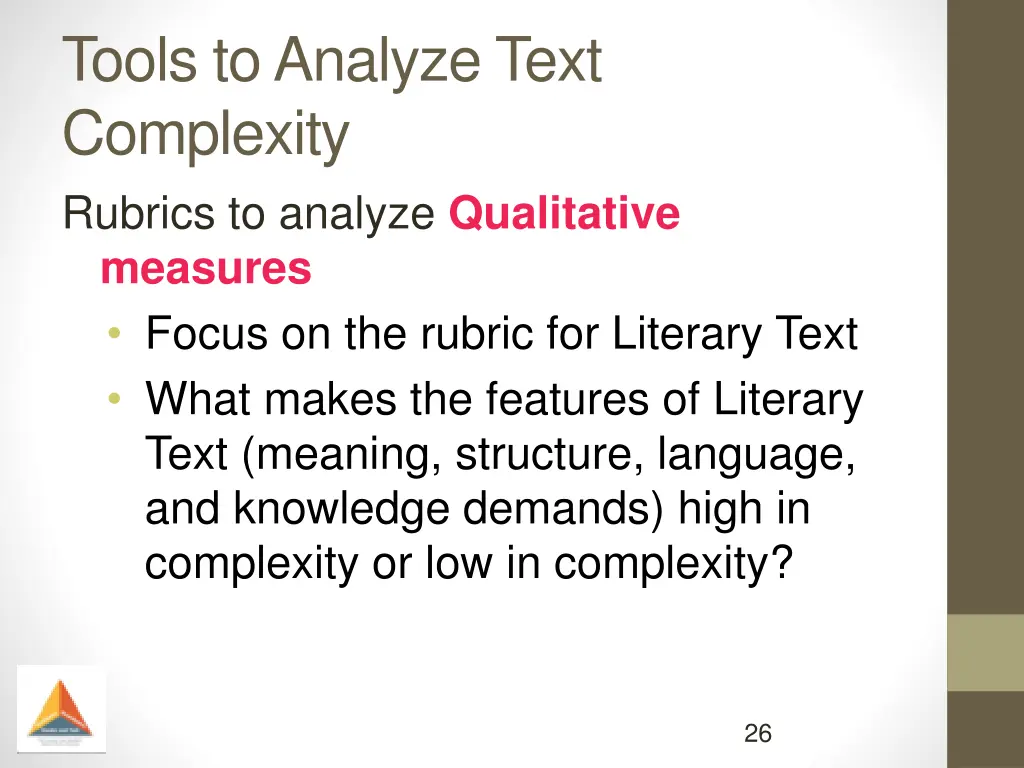 tools to analyze text complexity rubrics