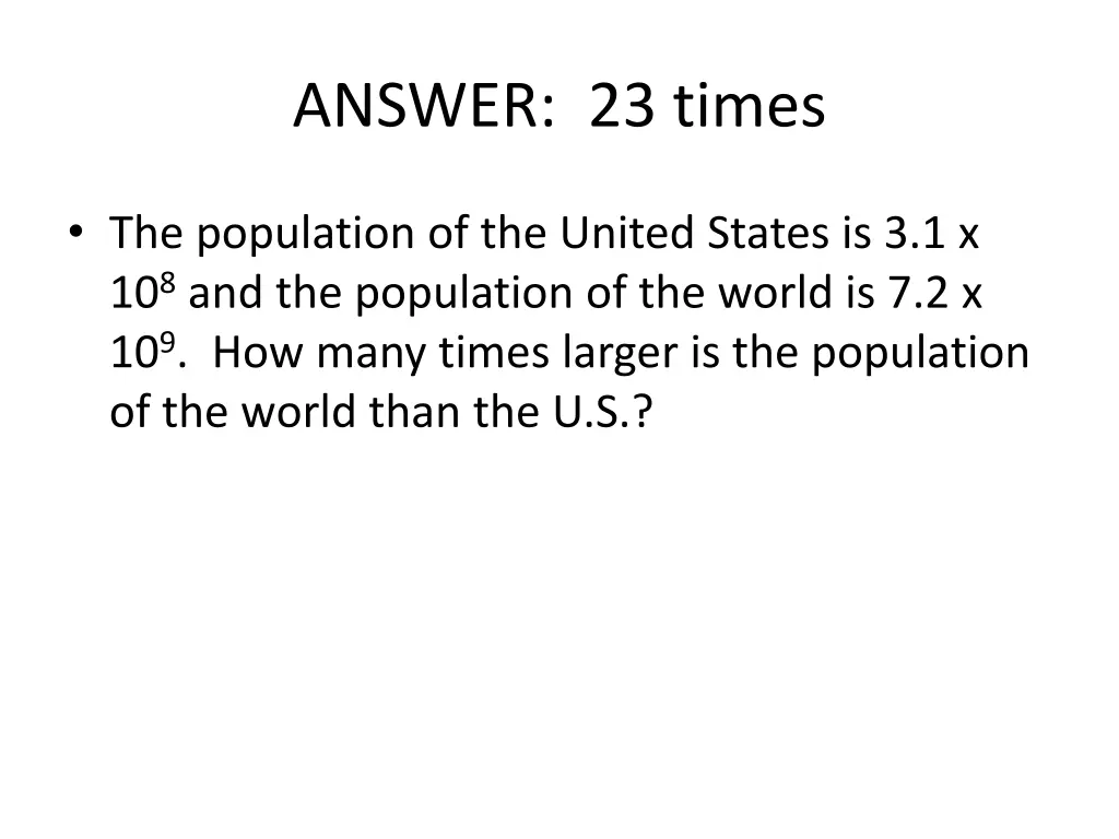 answer 23 times