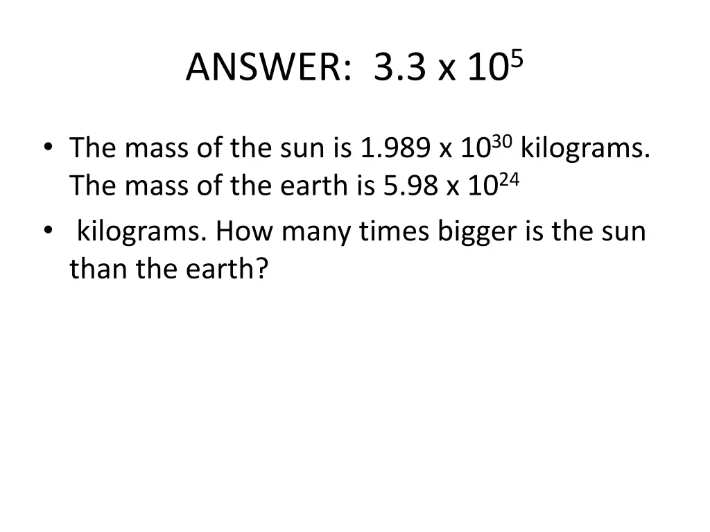 answer 3 3 x 10 5