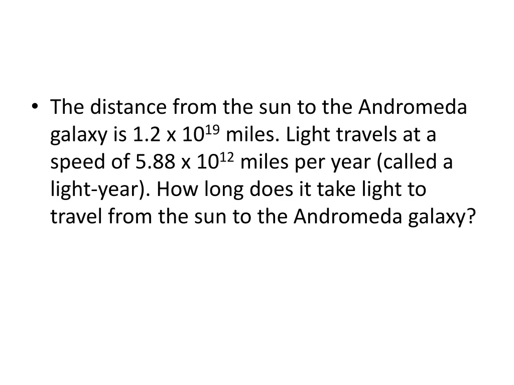 the distance from the sun to the andromeda galaxy