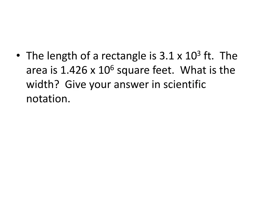 the length of a rectangle