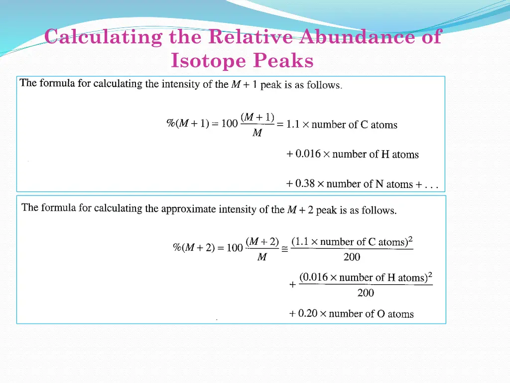 calculating the relative abundance of isotope 1