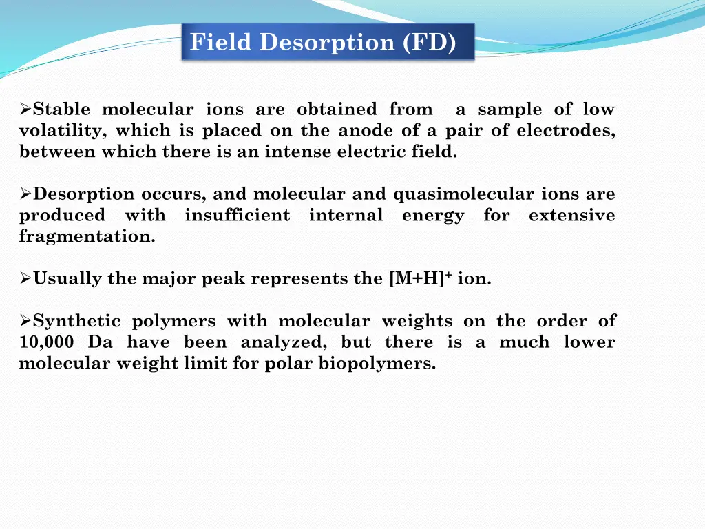 field desorption fd