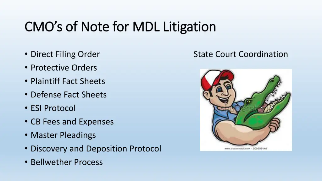 cmo s of note for mdl litigation cmo s of note