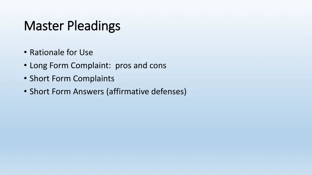 master pleadings master pleadings