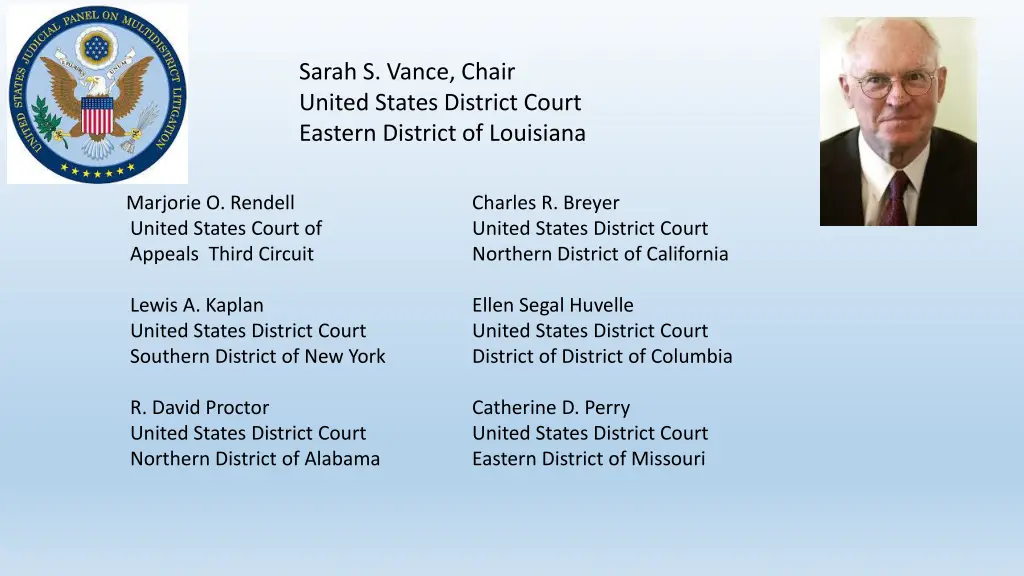 sarah s vance chair united states district court