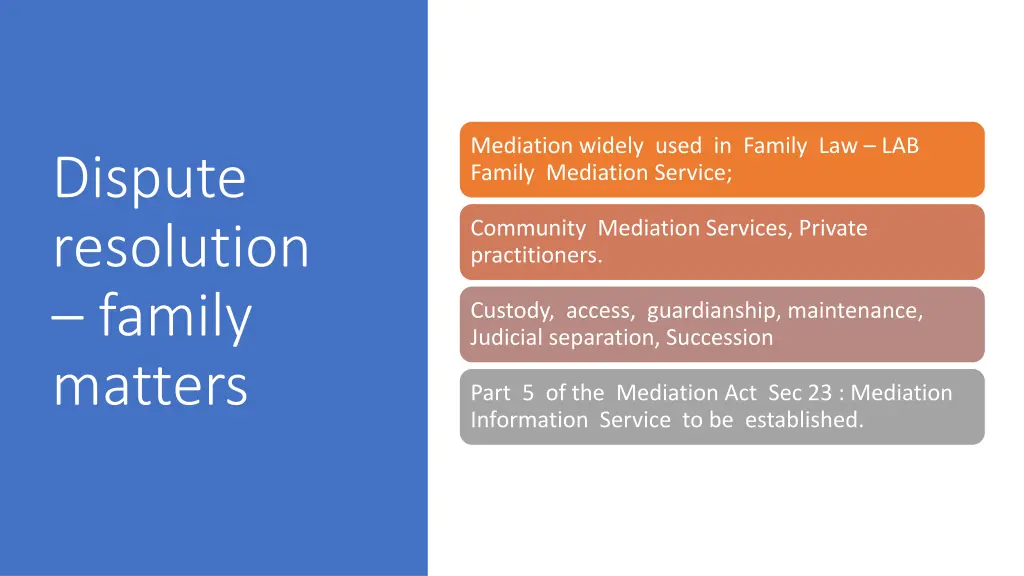 mediation widely used in family law lab family