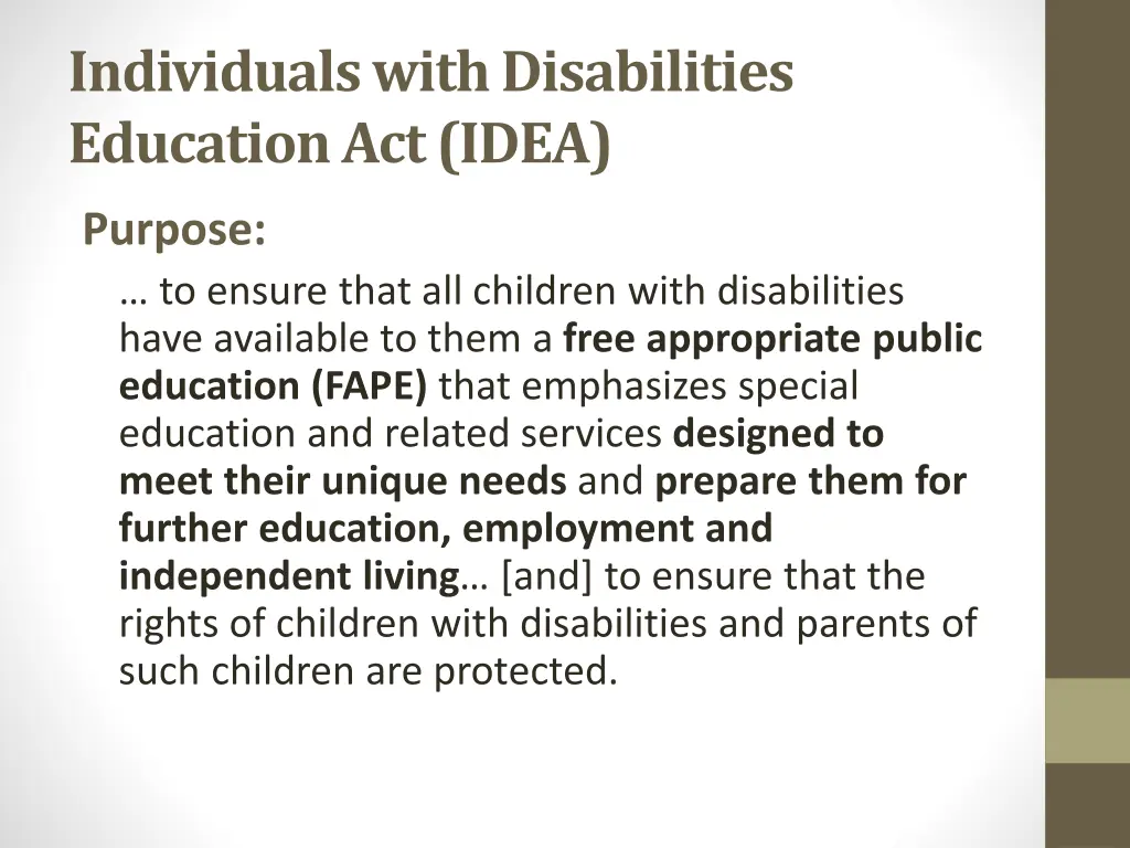 individuals with disabilities education act i