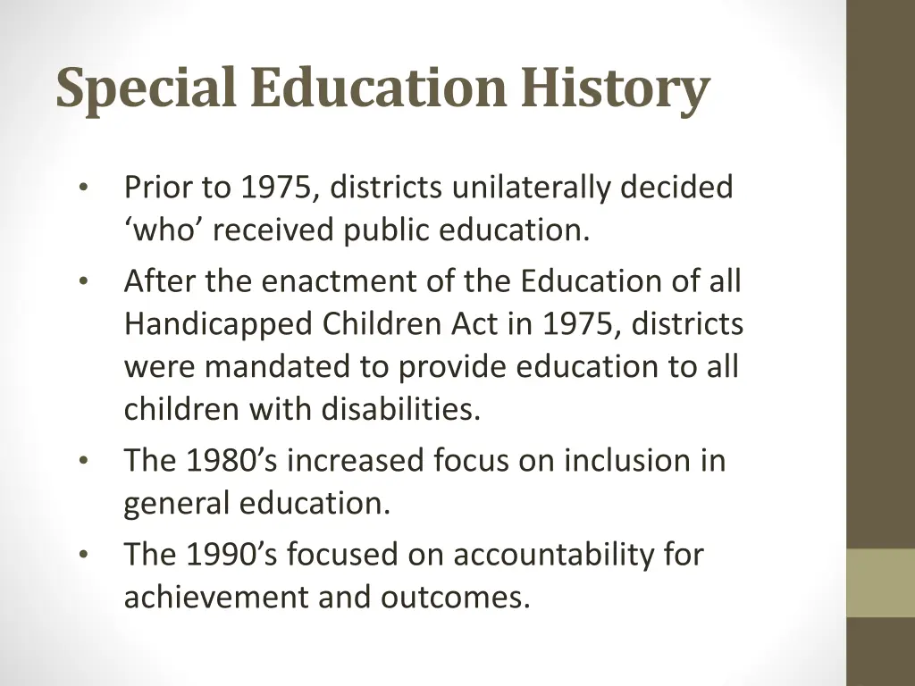 special education history