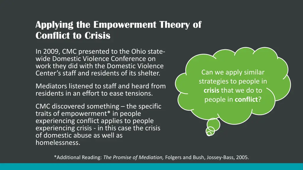 applying the empowerment theory of conflict