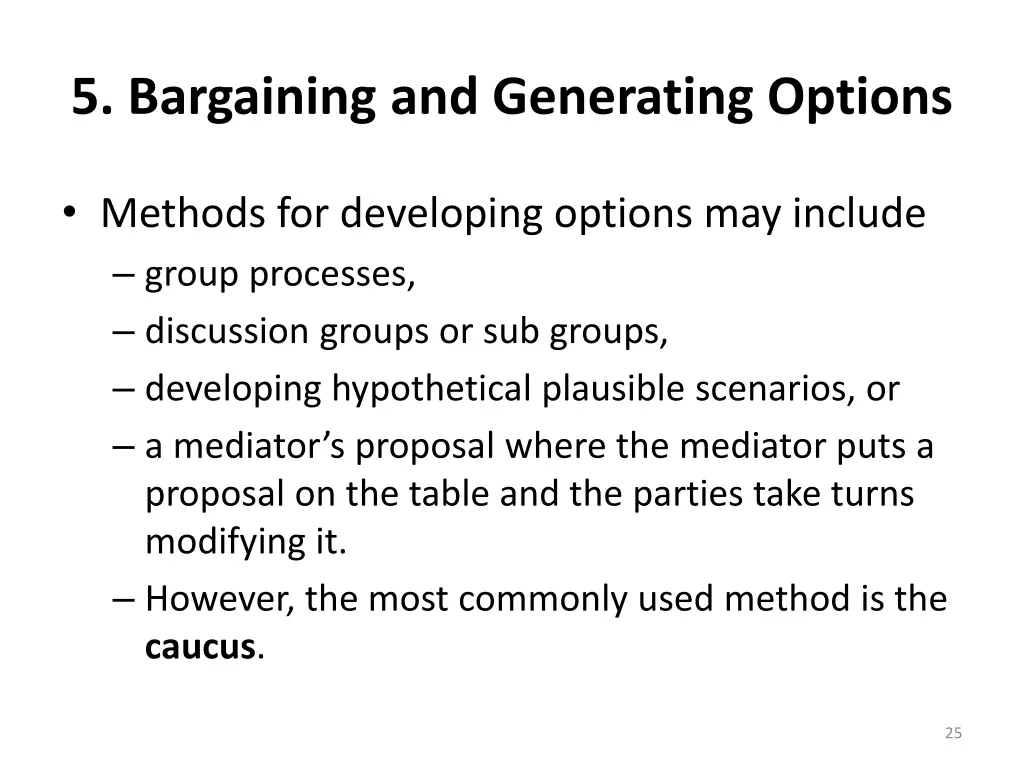 5 bargaining and generating options