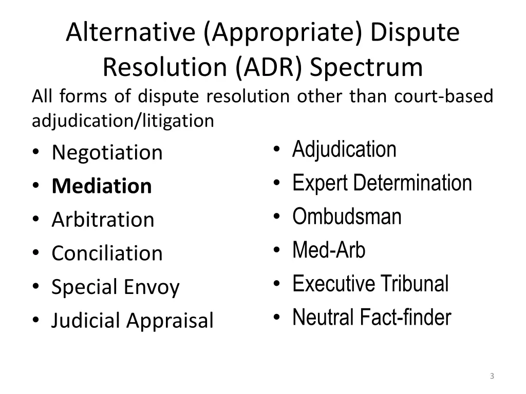 alternative appropriate dispute resolution