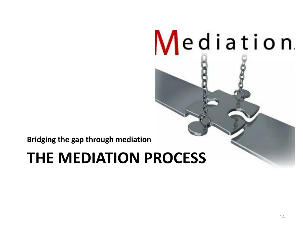 bridging the gap through mediation