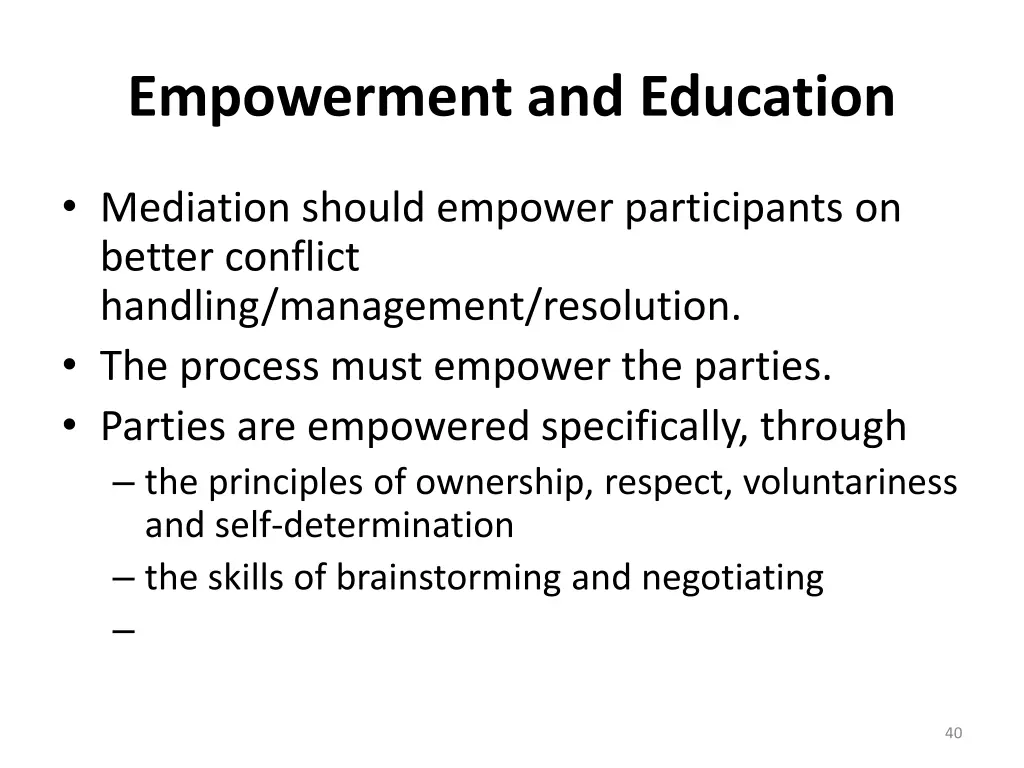 empowerment and education