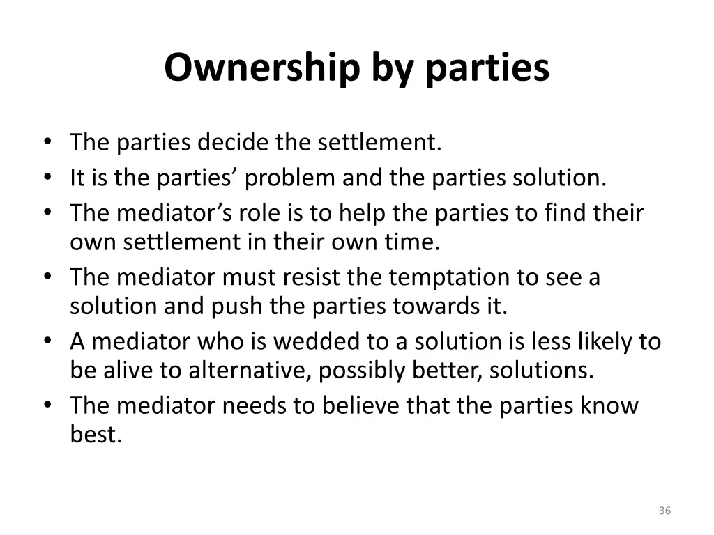 ownership by parties