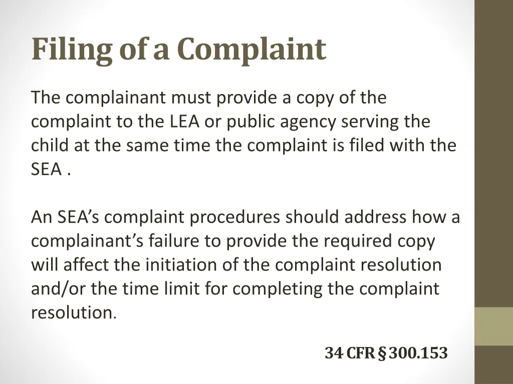 filing of a complaint