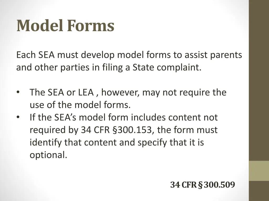 model forms