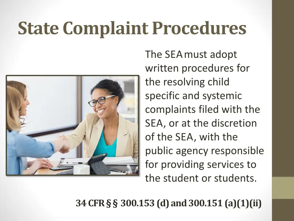 state complaint procedures