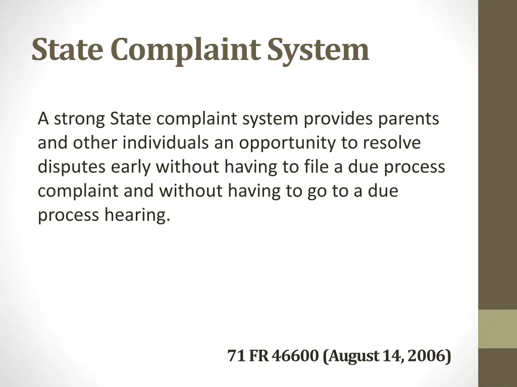 state complaint system